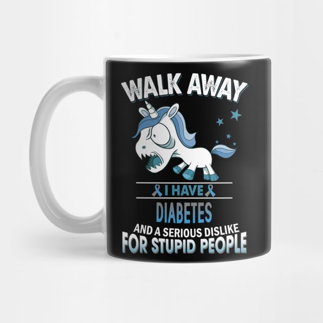 funny diabetes grumpy unicorn warrior by TeesCircle